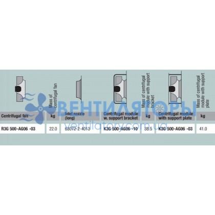 Вентилятор Ebmpapst R3G500-AG06-03 центробежный EC