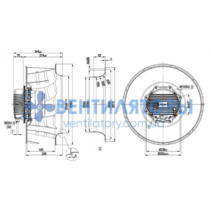 Вентилятор Ebmpapst R3G560-AG11-13 центробежный EC Вентилятор Ebmpapst R3G560-AG11-13 центробежный EC