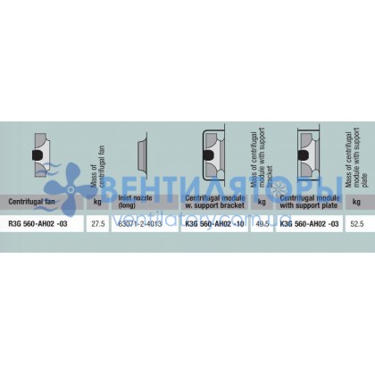 Вентилятор Ebmpapst R3G560-AH02-03 центробежный EC Вентилятор Ebmpapst R3G560-AH02-03 центробежный EC
