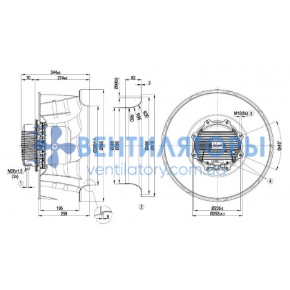 Вентилятор Ebmpapst R3G560-AH07-13 центробежный EC Вентилятор Ebmpapst R3G560-AH07-13 центробежный EC