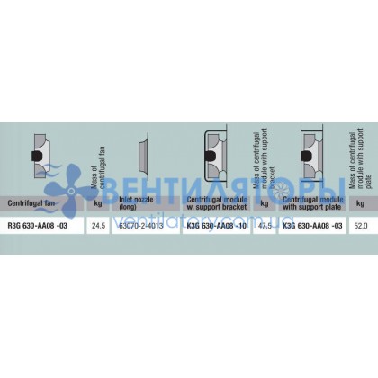 Вентилятор Ebmpapst R3G630-AA08-03 центробежный EC Вентилятор Ebmpapst R3G630-AA08-03 центробежный EC