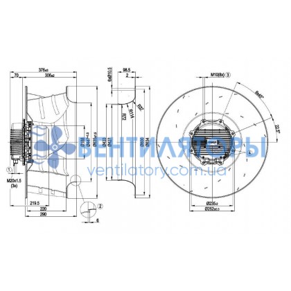 Вентилятор Ebmpapst R3G630-AA12-13 центробежный EC Вентилятор Ebmpapst R3G630-AA12-13 центробежный EC