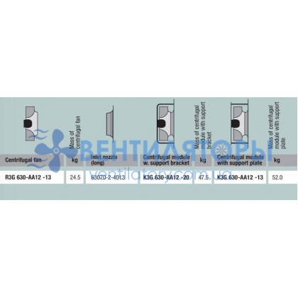 Вентилятор Ebmpapst R3G630-AA12-13 центробежный EC Вентилятор Ebmpapst R3G630-AA12-13 центробежный EC