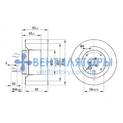 Вентилятор Ebmpapst R1G120-AB67-02 центробежный EC Вентилятор Ebmpapst R1G120-AB67-02 центробежный EC