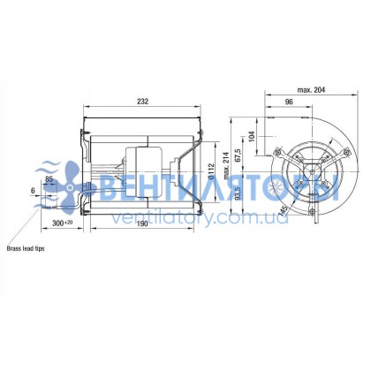 Вентилятор Ebmpapst D1G133-DC13-52 центробежный EC