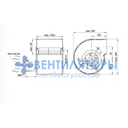 Вентилятор Ebmpapst D1G160-DA33-52 центробежный EC