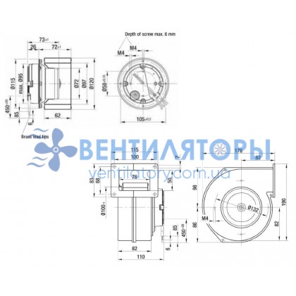 Вентилятор Ebmpapst G3G120-BB13-02 центробежный EC Вентилятор Ebmpapst G3G120-BB13-02 центробежный EC