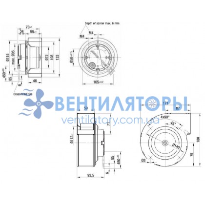 Вентилятор Ebmpapst G3G133-DD05-02 центробежный EC Вентилятор Ebmpapst G3G133-DD05-02 центробежный EC