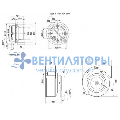 Вентилятор Ebmpapst G3G133-DD11-02 центробежный EC Вентилятор Ebmpapst G3G133-DD11-02 центробежный EC