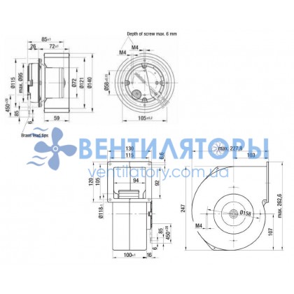 Вентилятор Ebmpapst G3G140-AV19-02 центробежный EC Вентилятор Ebmpapst G3G140-AV19-02 центробежный EC