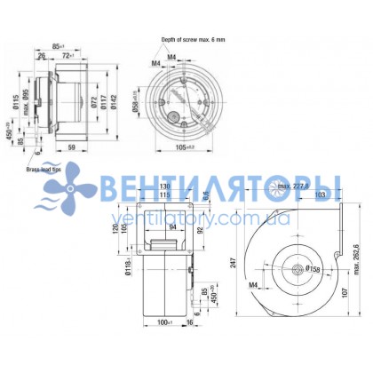 Вентилятор Ebmpapst G3G140-AW05-12 центробежный EC