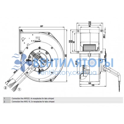Вентилятор Ebmpapst G3G160-AC50-01 центробежный EC Вентилятор Ebmpapst G3G160-AC50-01 центробежный EC