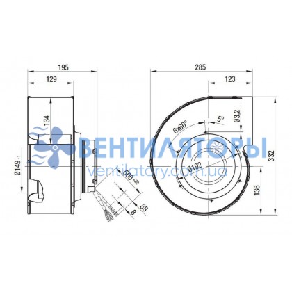 Вентилятор Ebmpapst G3G180-AA18-01 центробежный EC Вентилятор Ebmpapst G3G180-AA18-01 центробежный EC