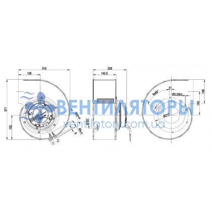 Вентилятор Ebmpapst G3G200-AL29-71 центробежный EC Вентилятор Ebmpapst G3G200-AL29-71 центробежный EC