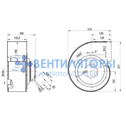 Вентилятор Ebmpapst G3G225-AD29-71 центробежный EC Вентилятор Ebmpapst G3G225-AD29-71 центробежный EC