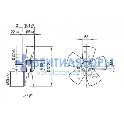 Вентилятор Ebmpapst A4E315-AA05-02 осевой
