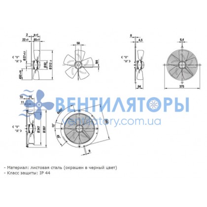 Вентилятор Ebmpapst W4E315-CA05-01 осевой Вентилятор Ebmpapst W4E315-CA05-01 осевой