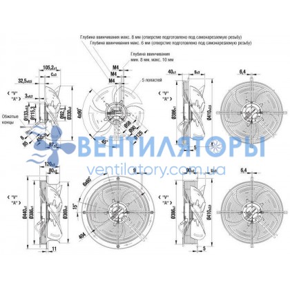 Вентилятор Ebmpapst S3G330-AA58-01 осевой