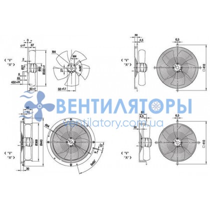 Вентилятор Ebmpapst W4E330-CP18-30 осевой Вентилятор Ebmpapst W4E330-CP18-30 осевой