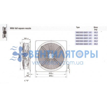 Вентилятор Ebmpapst W6D800-DH01-02 осевой