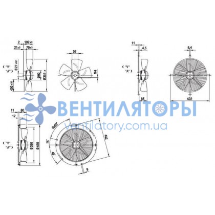 Вентилятор Ebmpapst A4E350-AA06-02 осевой