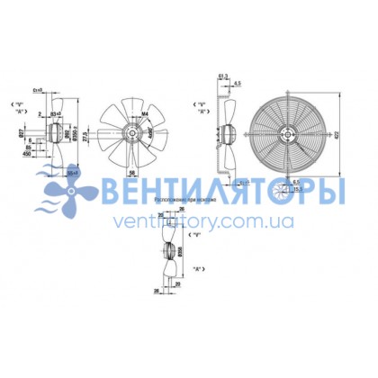 Вентилятор Ebmpapst A4E350-AF20-06 осевой