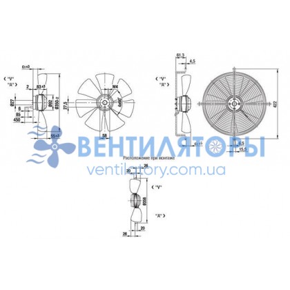 Вентилятор Ebmpapst S4E350-AF20-02 осевой Вентилятор Ebmpapst S4E350-AF20-02 осевой