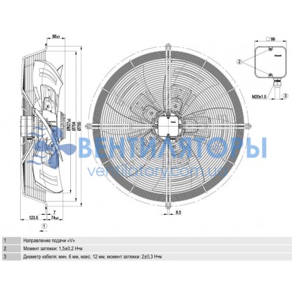 Вентилятор Ebmpapst S6D630-AM01-01 осевой