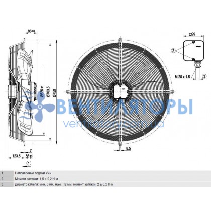 Вентилятор Ebmpapst S6D630-AN01-01 осевой
