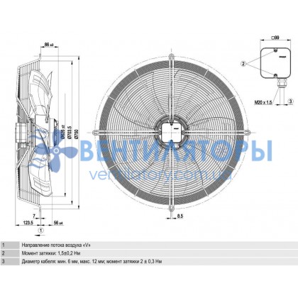 Вентилятор Ebmpapst S8D630-AN01-01 осевой Вентилятор Ebmpapst S8D630-AN01-01 осевой