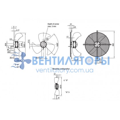 Вентилятор Ebmpapst S6E360-AE08-01 осевой Вентилятор Ebmpapst S6E360-AE08-01 осевой