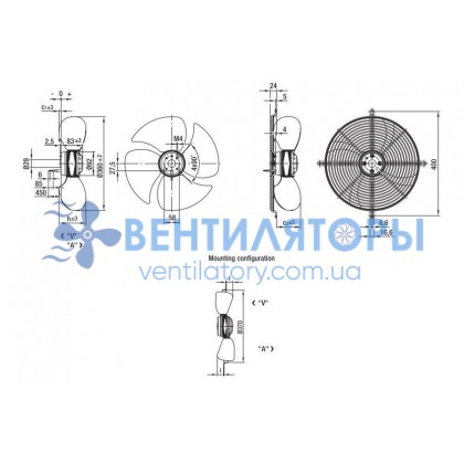 Вентилятор Ebmpapst S6E360-EA08-05 осевой