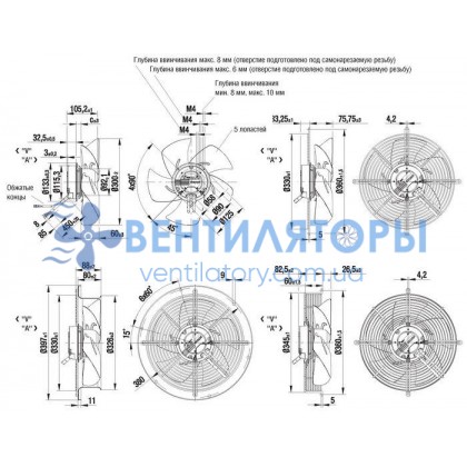 Вентилятор Ebmpapst A3G300-AB56-01 осевой