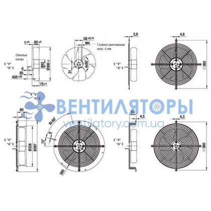 Вентилятор Ebmpapst W1G300-CE33-54 осевой Вентилятор Ebmpapst W1G300-CE33-54 осевой