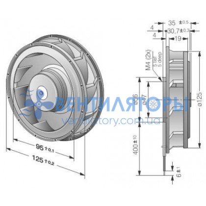 Вентилятор Ebmpapst RER125-19/12NG компактный DC 12B Вентилятор Ebmpapst RER125-19/12NG компактный DC 12B