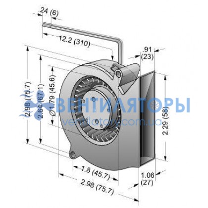 Вентилятор Ebmpapst RL48-19/14 компактный DC 24B Вентилятор Ebmpapst RL48-19/14 компактный DC 24B