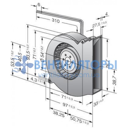 Вентилятор Ebmpapst RL65-21/12 компактный DC 12B