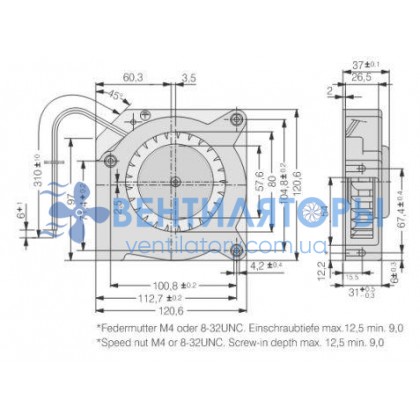 Вентилятор Ebmpapst RL90-18/14N компактный DC 24B Вентилятор Ebmpapst RL90-18/14N компактный DC 24B