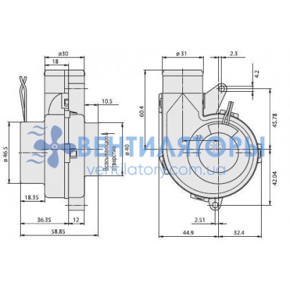 Вентилятор Ebmpapst RV40-18/12L компактный DC 12B Вентилятор Ebmpapst RV40-18/12L компактный DC 12B