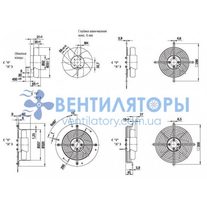 Вентилятор Ebmpapst W1G250-CI37-52 осевой Вентилятор Ebmpapst W1G250-CI37-52 осевой