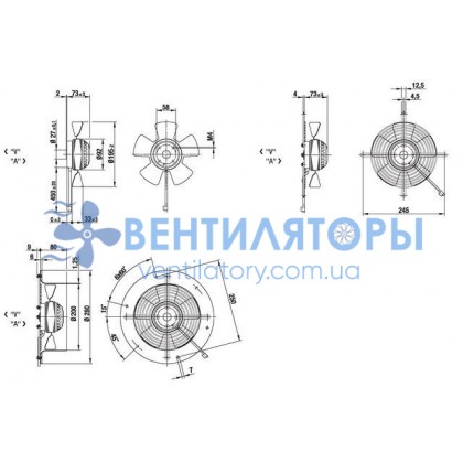 Вентилятор Ebmpapst S4S200-BA02-01 осевой