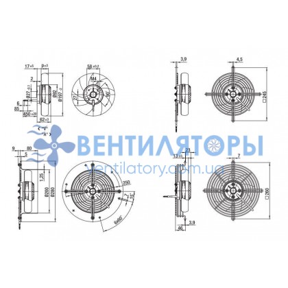 Вентилятор Ebmpapst W4D200-CH04-01 осевой