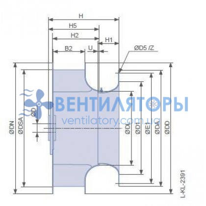 Вентилятор Ziehl-Abegg RH40C.1R/SM20 арт.112275 с зажимной ступицей Вентилятор Ziehl-Abegg RH40C.1R/SM20 арт.112275 с зажимной ступицей