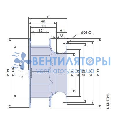 Вентилятор Ziehl-Abegg RH63C.CR/SM20 арт.113917 с зажимной ступицей